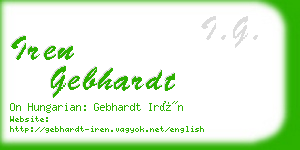 iren gebhardt business card